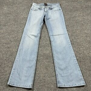 Beverly Jeans Co Womens Bootcut Size 5 Light Wash Denim Embroidered Y2K